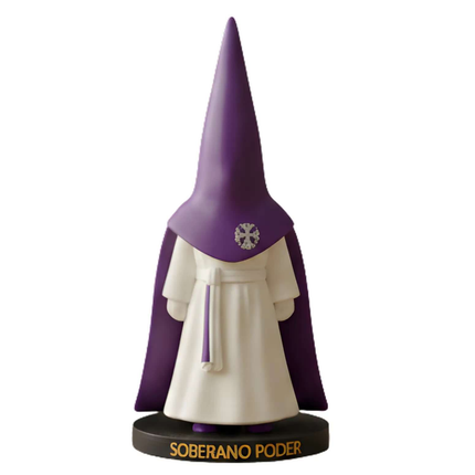 Confraditos Pintados a Mano Personalizados, figura de nazareno con fondo blanco, impresión 3D, detalle excepcional.