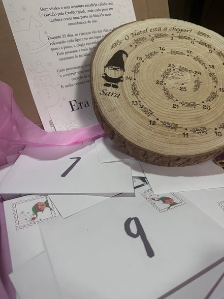 La Magia de la navidad en Madera - Calendario del Adviento de Navidad - Personalizado