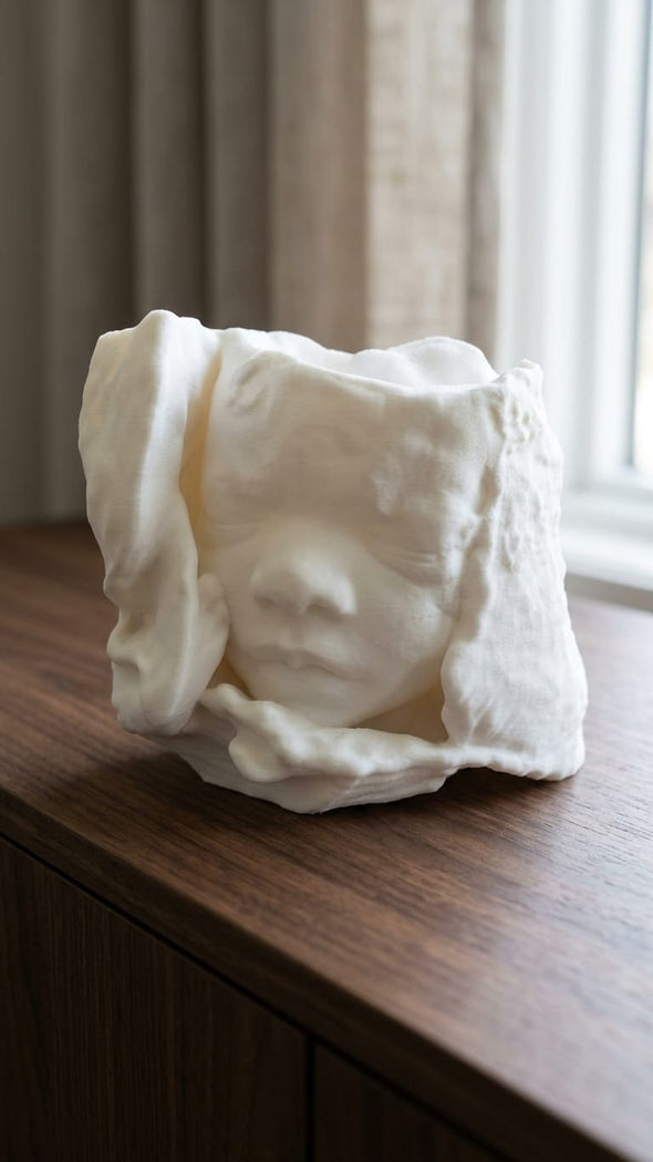 Busto Bebé 3D — Escultura desde Ecografía Morfológica